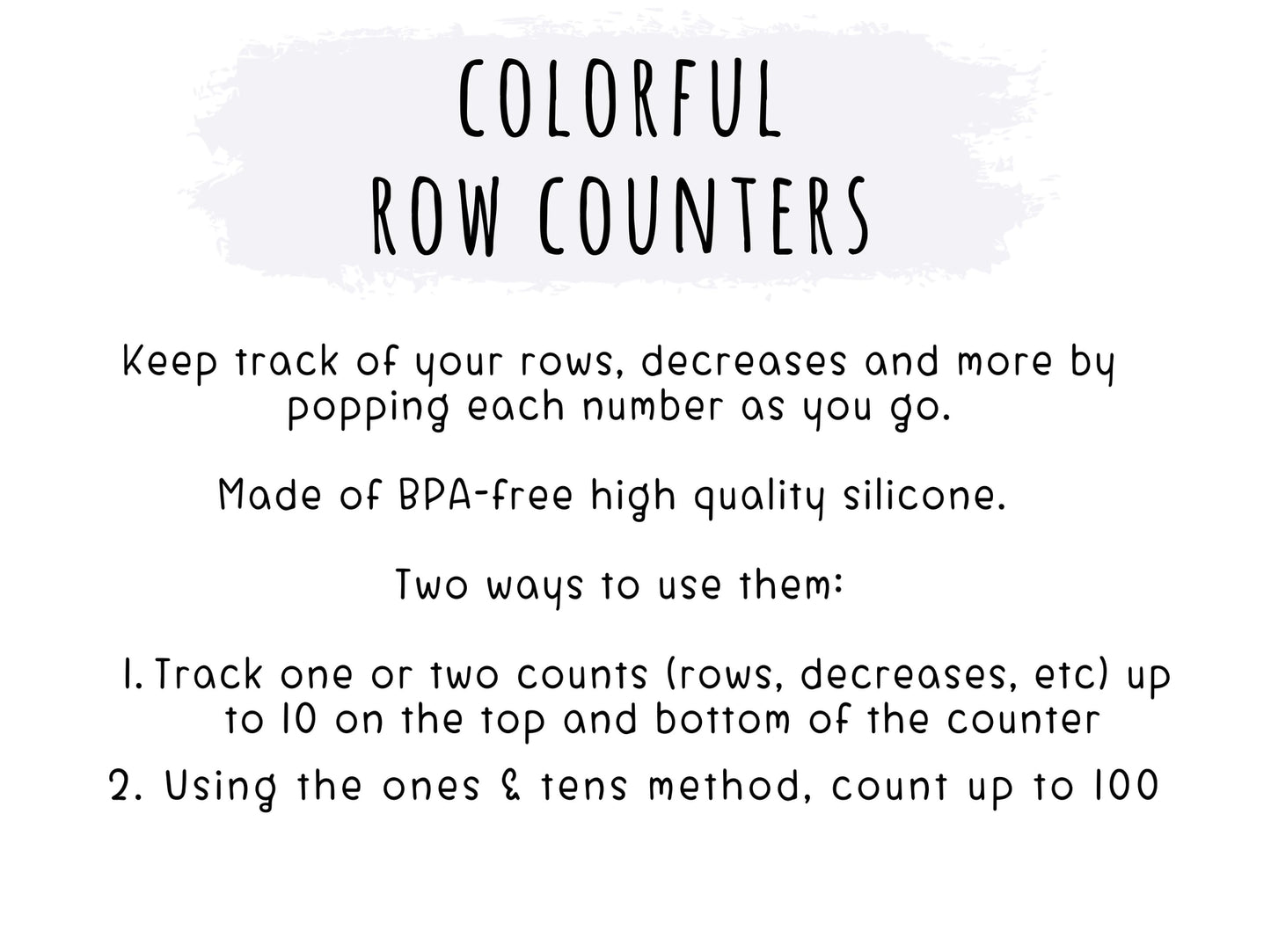 Colorful Row Counters from Fox & Pine Stitches