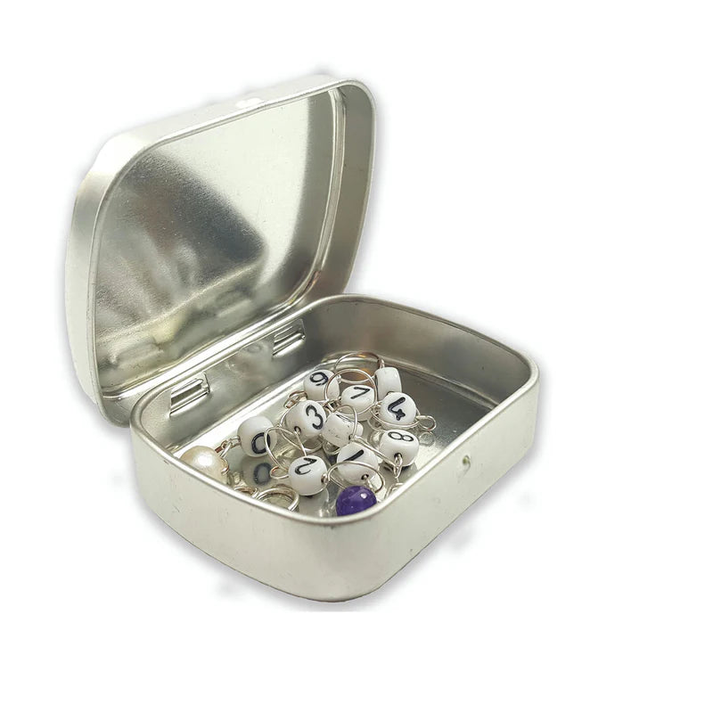 Twice Sheared Sheep Stitch Marker Storage Tin - Large with dividers