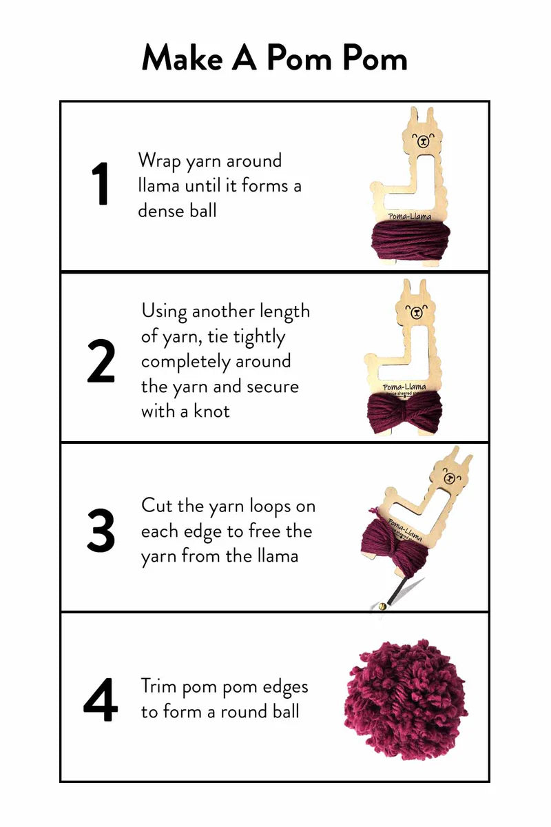 Poma-Llama Pom Pom, Tassel, and Lucet Cord Maker from Twice Sheared Sheep