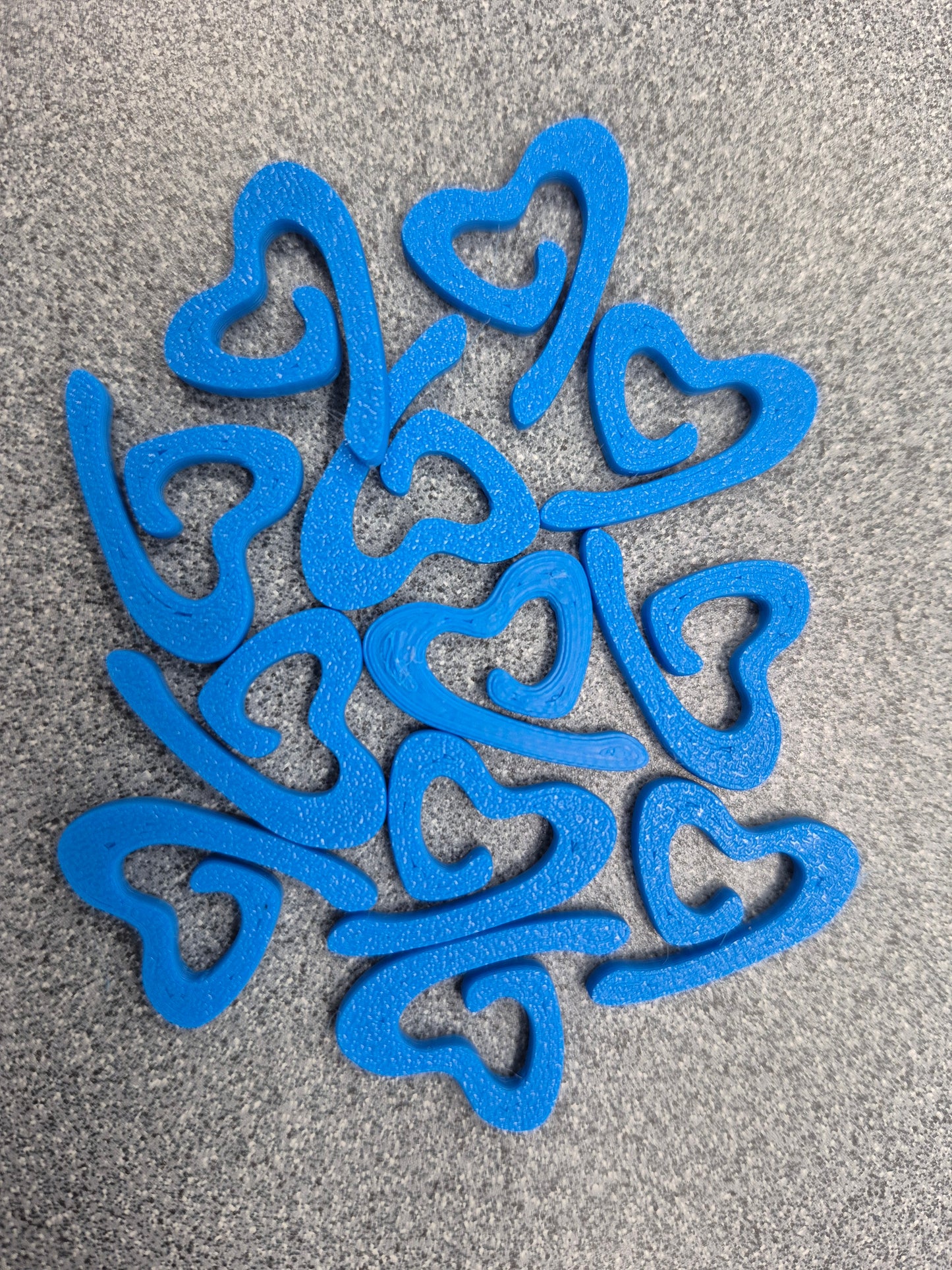 Revoveable Blue Heart Stitch Markers