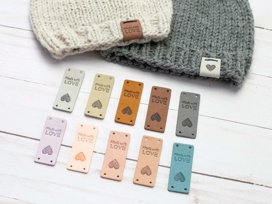 Made With Love Faux Leather Tags by Fox & Pine