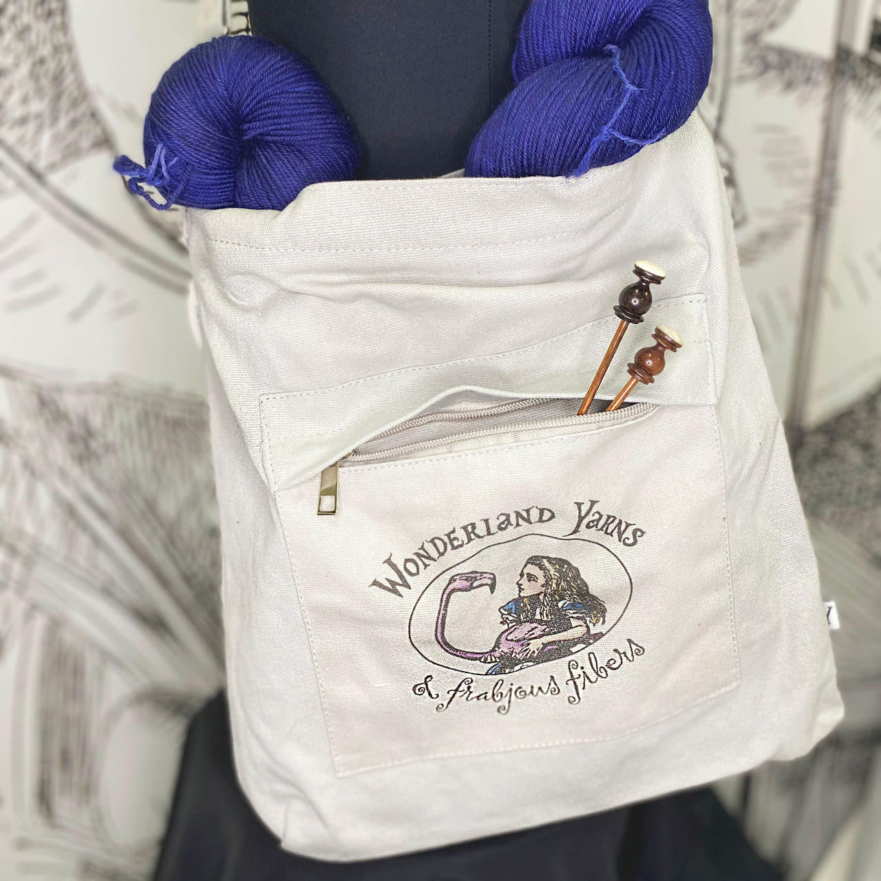 Wonderland Yarns Canvas Project Bags
