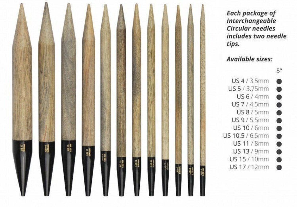 Lykke 5" Interchangeable Tips - Driftwood