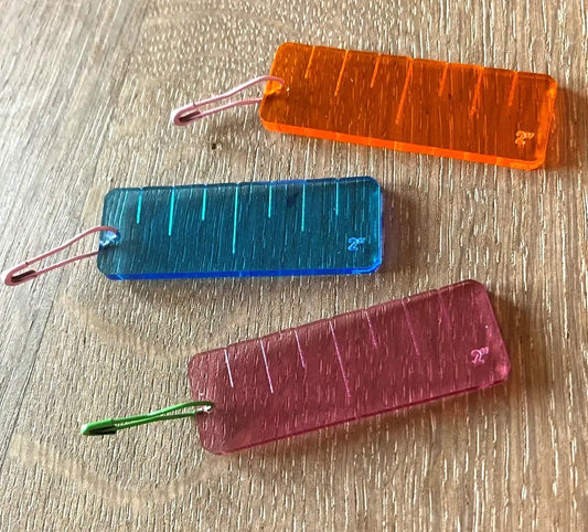 2-inch Acrylic Stitch Counting Ruler from HapBee Creative Studios