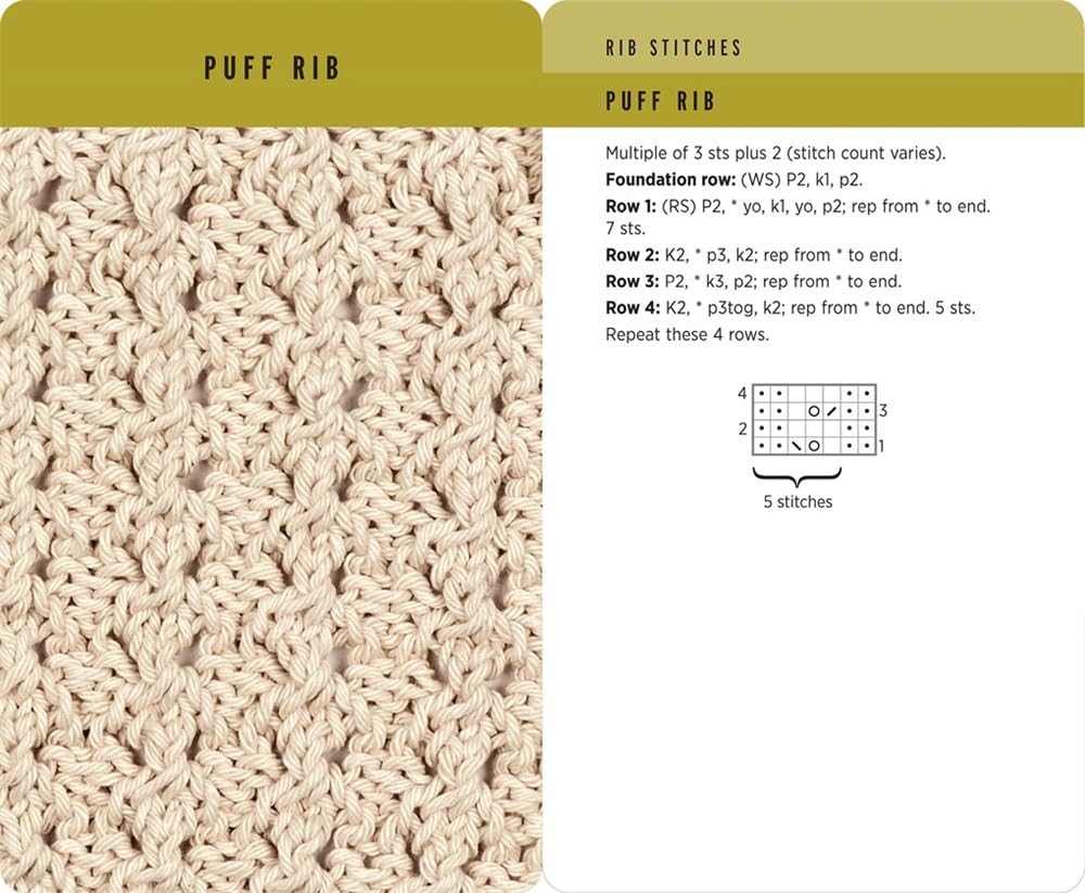 Knitting Stitches Card Deck: Learn to knit texture in 52 cards