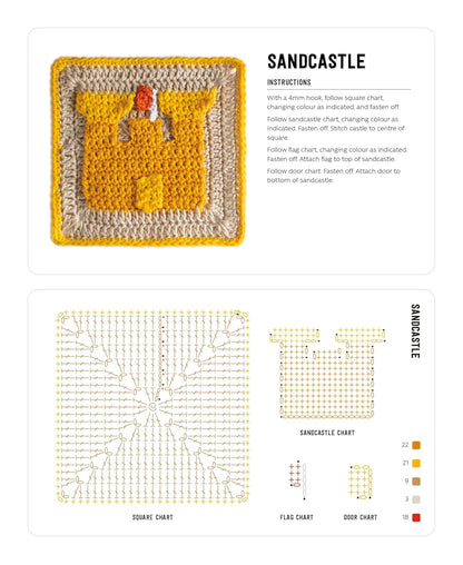 3D Granny Squares Cards: Crochet cards for 52 pop-up granny squares