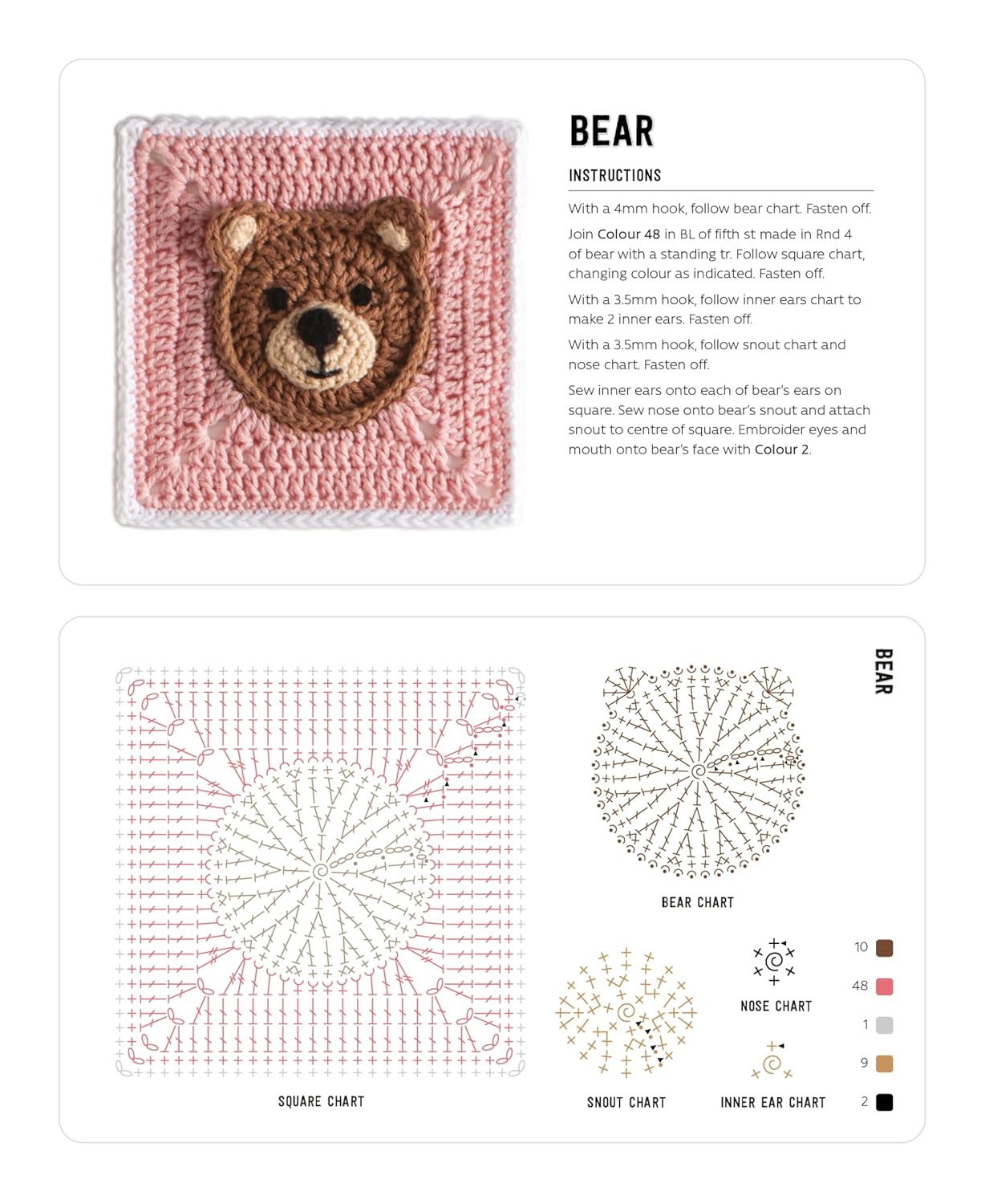 3D Granny Squares Cards: Crochet cards for 52 pop-up granny squares