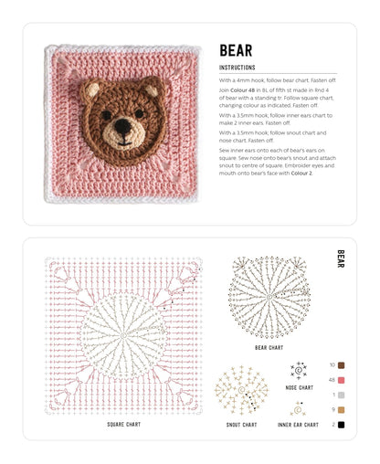 3D Granny Squares Cards: Crochet cards for 52 pop-up granny squares