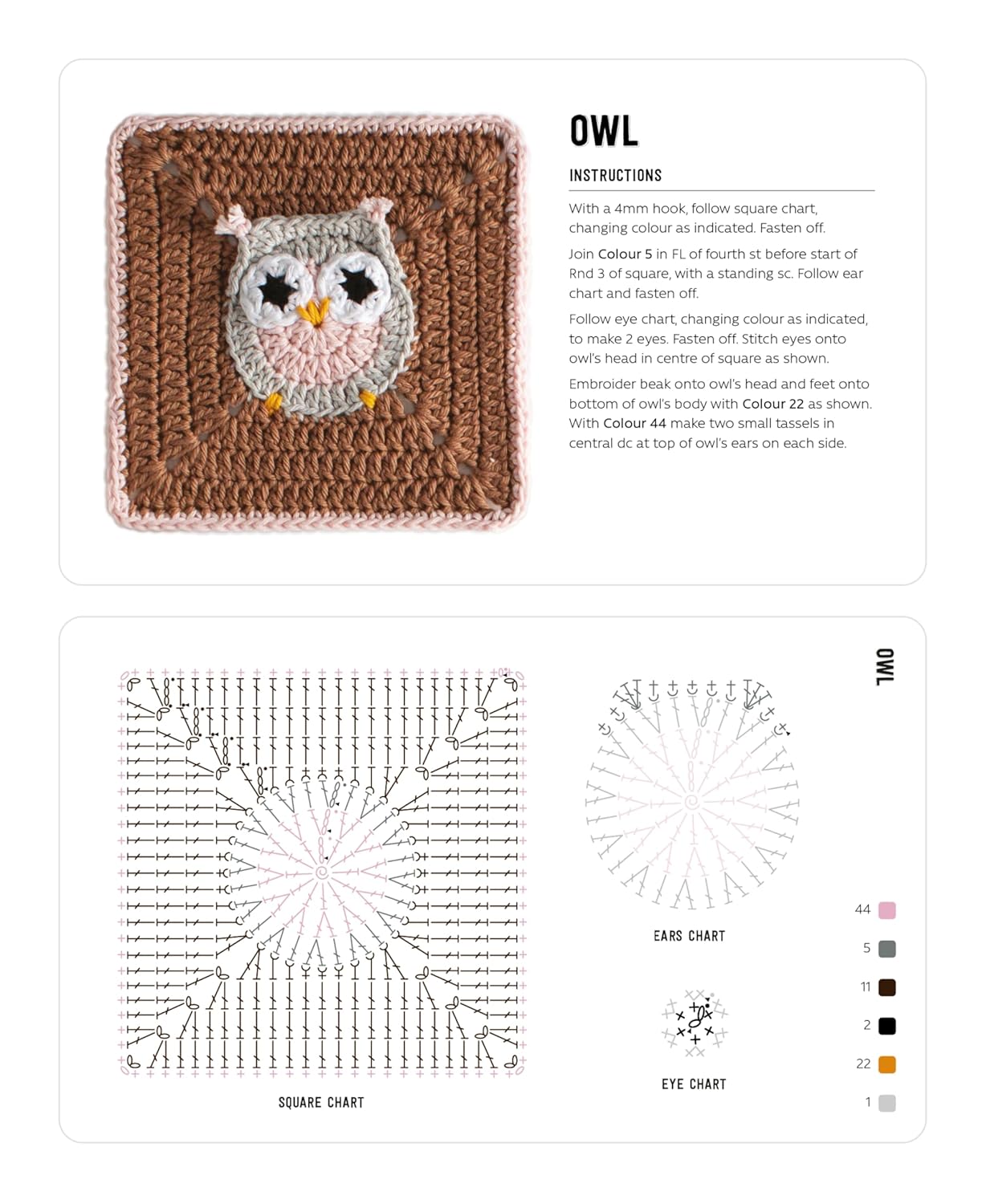3D Granny Squares Cards: Crochet cards for 52 pop-up granny squares