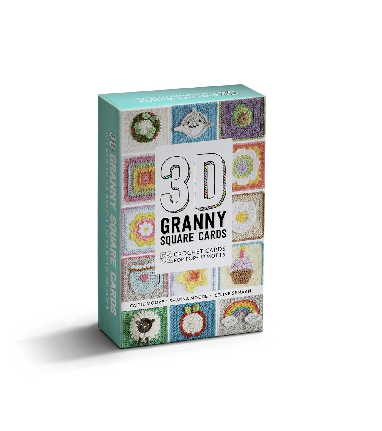 3D Granny Squares Cards: Crochet cards for 52 pop-up granny squares