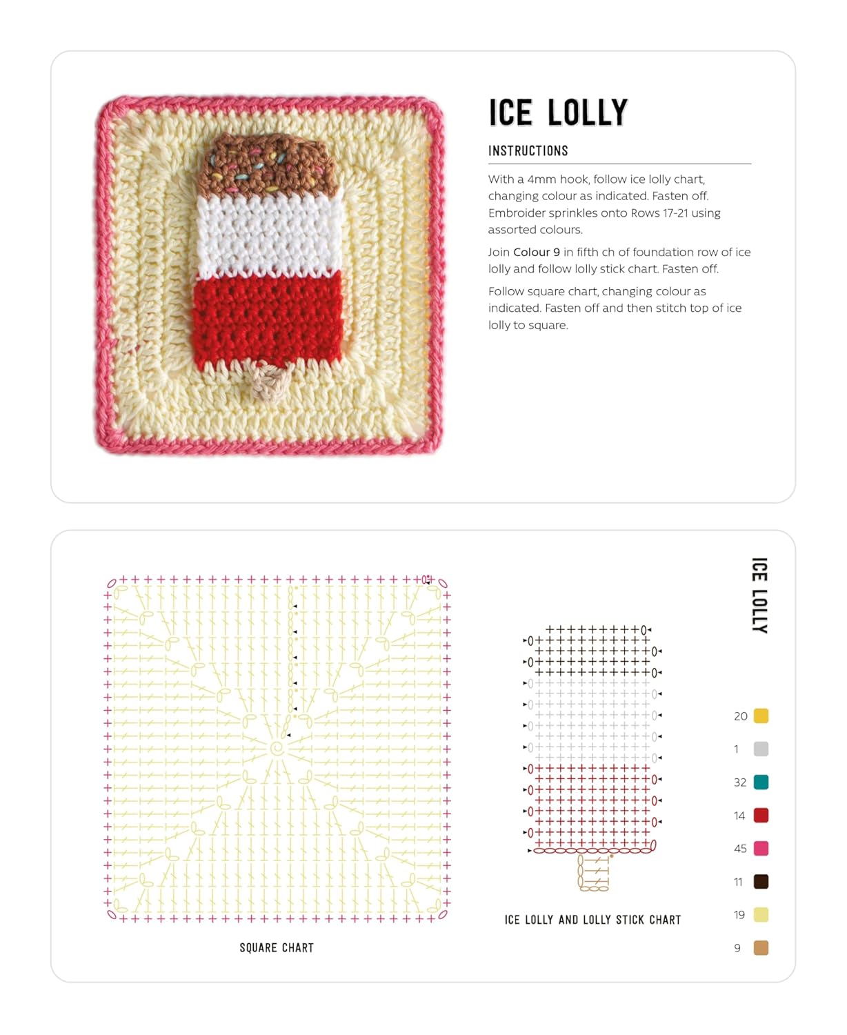 3D Granny Squares Cards: Crochet cards for 52 pop-up granny squares