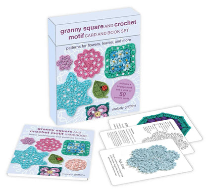 Granny Square and Crochet Motif Card and Book Set: 50 cards and a 64-page book: Patterns for flowers, leaves, and more by Melody Griffiths