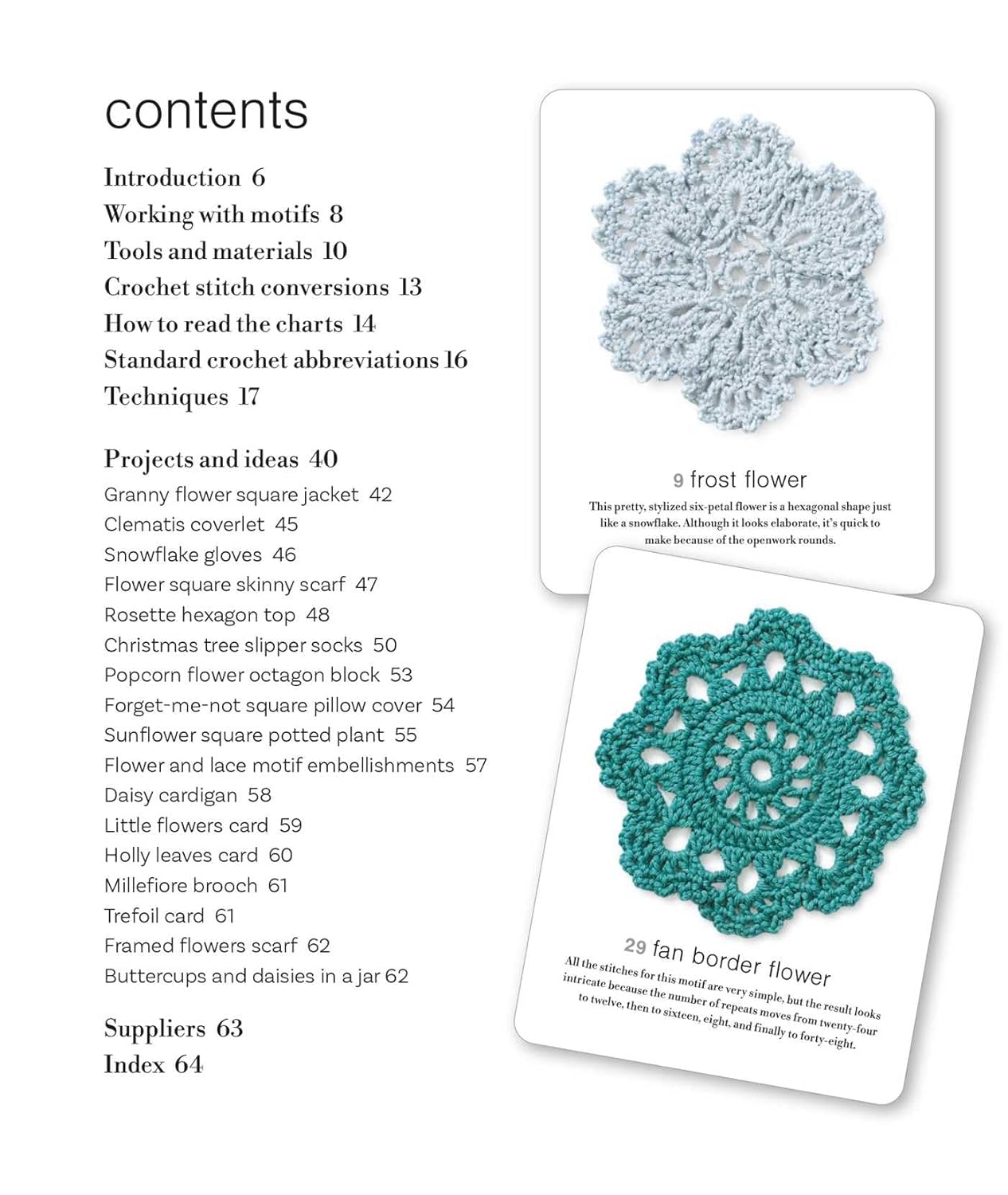 Granny Square and Crochet Motif Card and Book Set: 50 cards and a 64-page book: Patterns for flowers, leaves, and more by Melody Griffiths