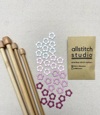 Flower Stitch Markers from allstitch studio