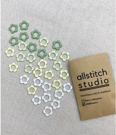 Flower Stitch Markers from allstitch studio