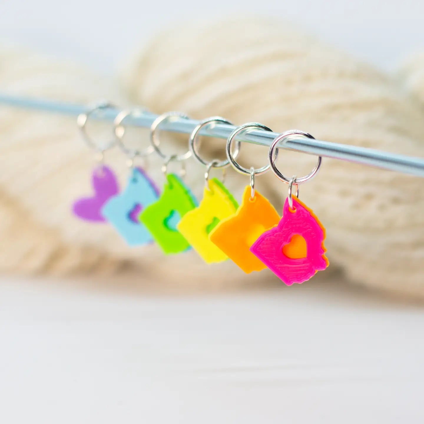 Stitch Markers & Progress Keepers from Blue Bird Makery