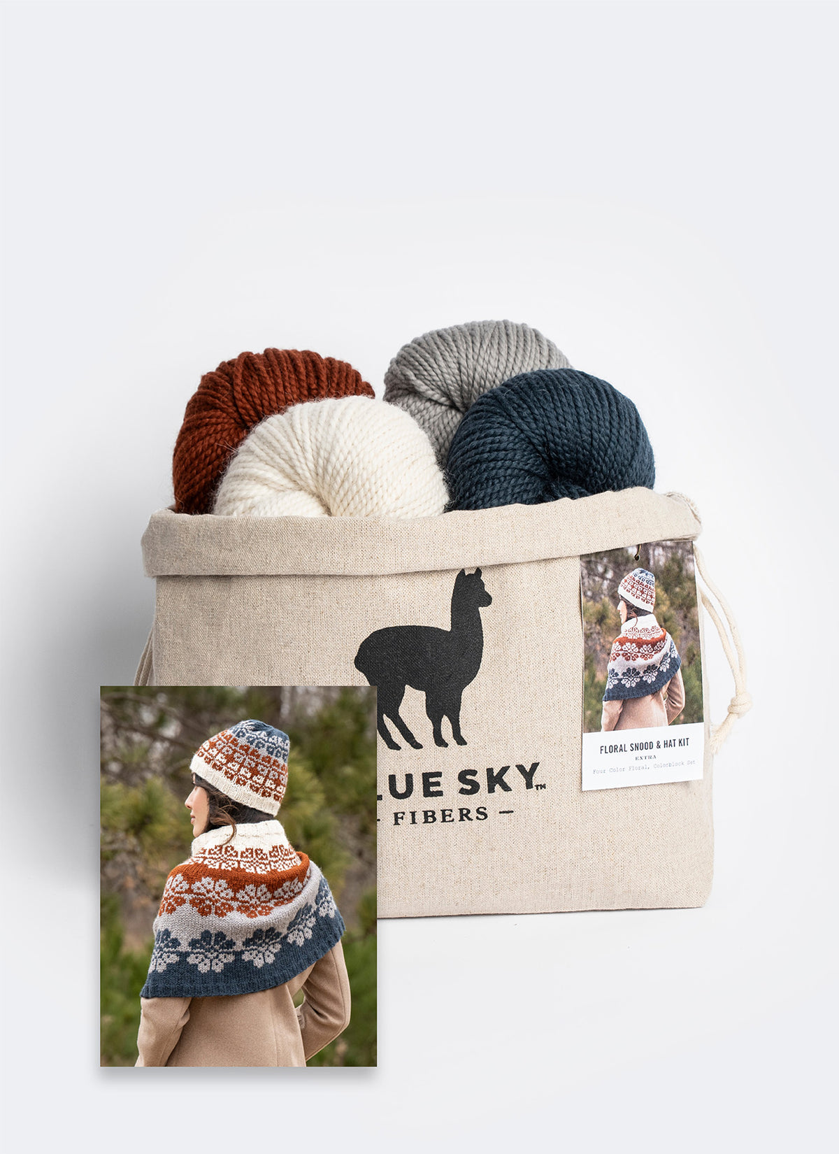 Floral Hat & Snood Kit