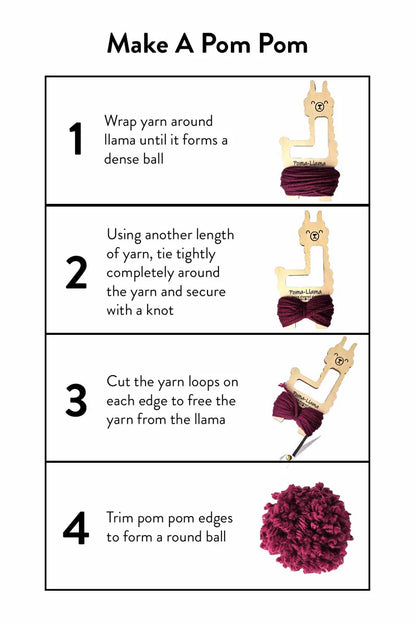 Poma-Llama Pom Pom, Tassel, and Lucet Cord Maker from Twice Sheared Sheep