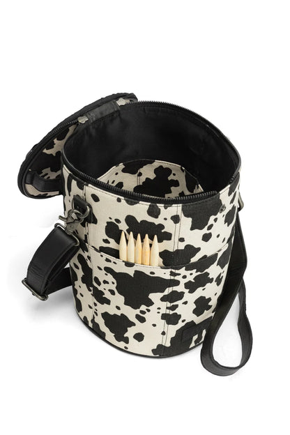 Saturn Canvas Cow Print Project Bag from muud