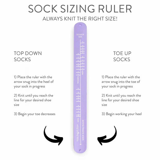 Twice Sheared Sheep Sock Sizing Ruler/Bracelet