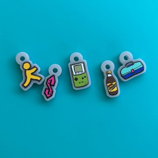 Stitch Markers - 90s Kid Icons Retro by Comma Craft Co.