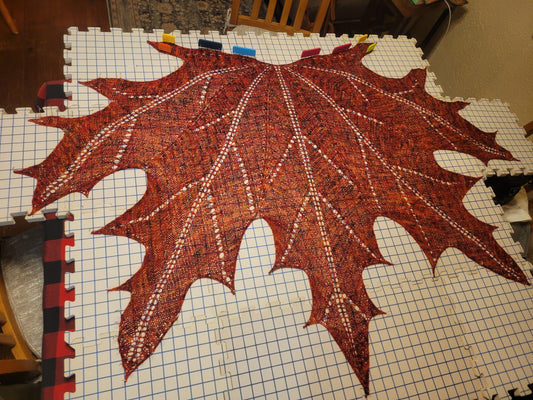 Maple Leaf Shawl Kit - Limited Edition Kit featuring Windfall by Monk & Moose Fiber Co