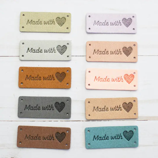 Made With Love Faux Leather Tags by Fox & Pine