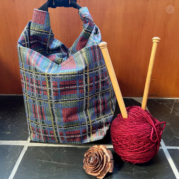 Splash Fabric Project Bag Roll Up - Tall  |  Tartan