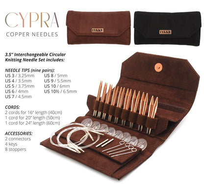 Lykke Cypra Interchangeable Needles 3.5" OR 5" options